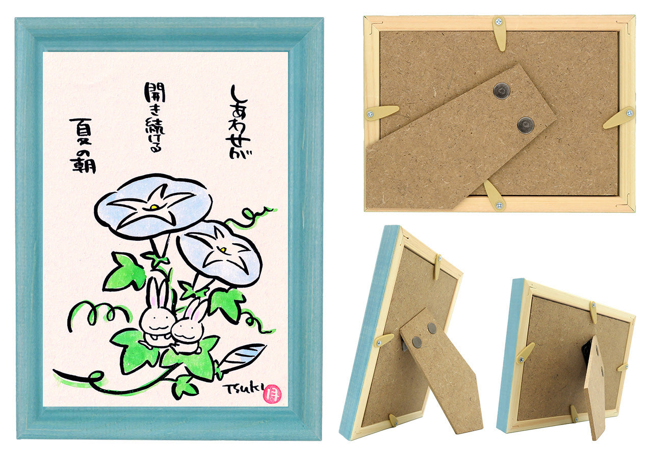 西村月 額絵:S size 額色レッド完売*しあわせが 開き続ける【夏】