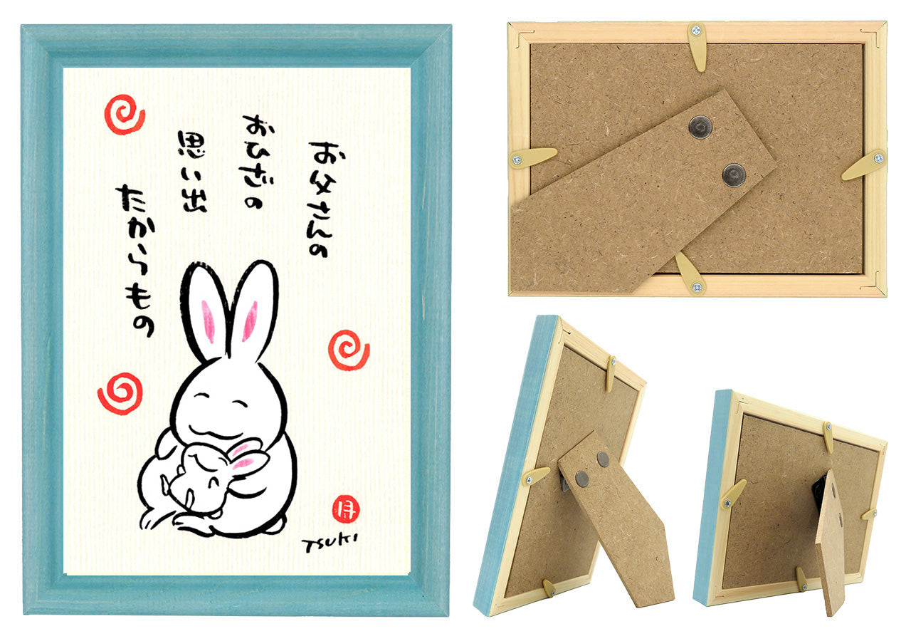 西村月 額絵:S size額色レッド完売*お父さんの おひざの【父の日】