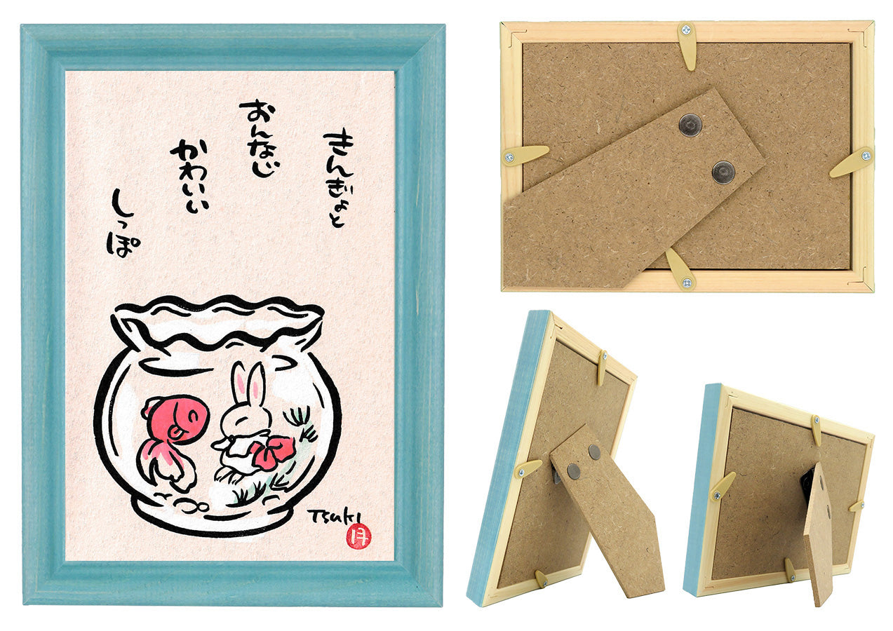 西村月 額絵:S size額色レッド完売*きんぎょと おんなじ【夏】