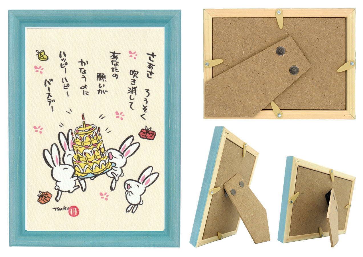 西村月 額絵:S size額色レッド完売*さあさ ろうそく【誕生日】