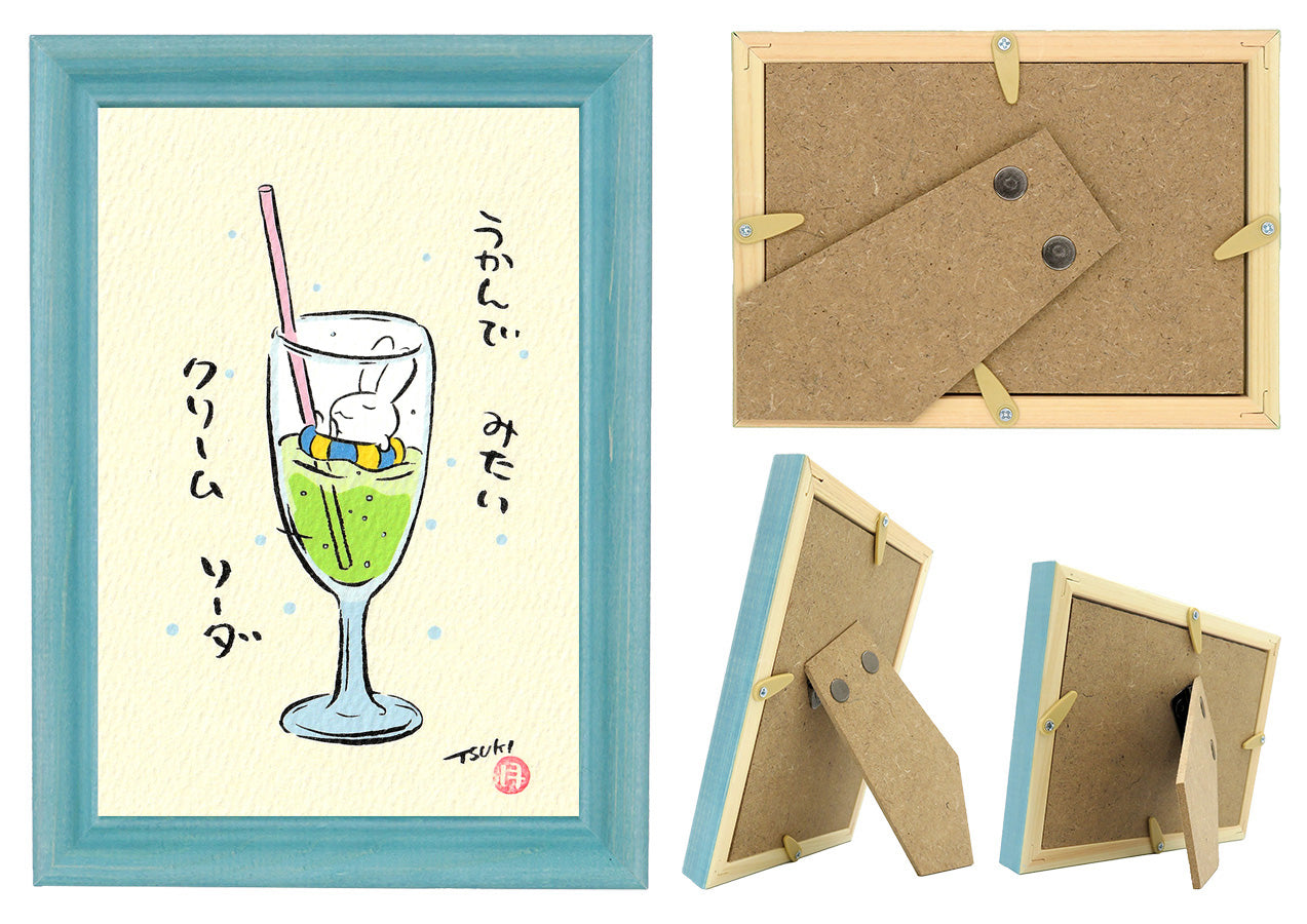 西村月 額絵:S size 額色レッド完売*うかんで みたい【夏】