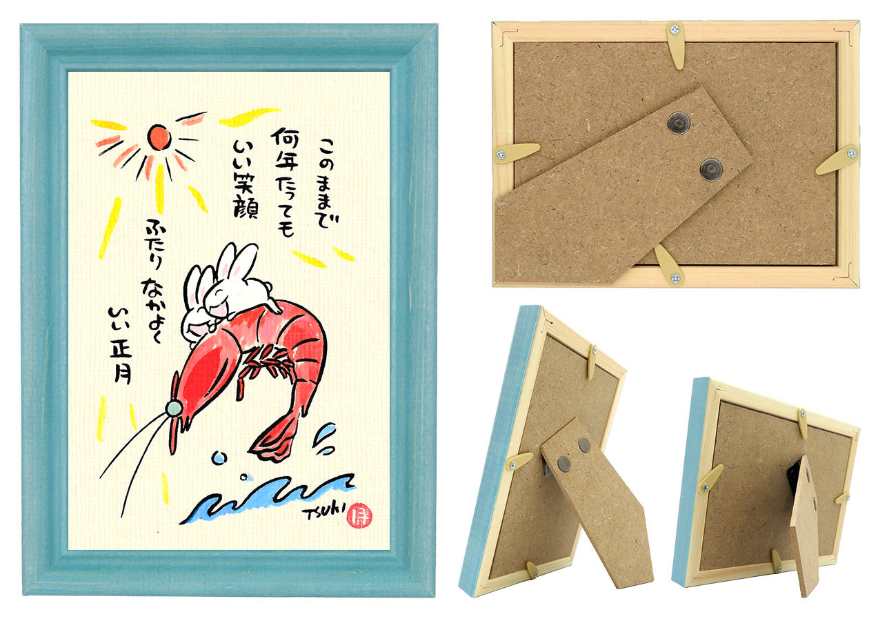 西村月 額絵:S size額色レッド完売*このままで 何年たっても【冬】