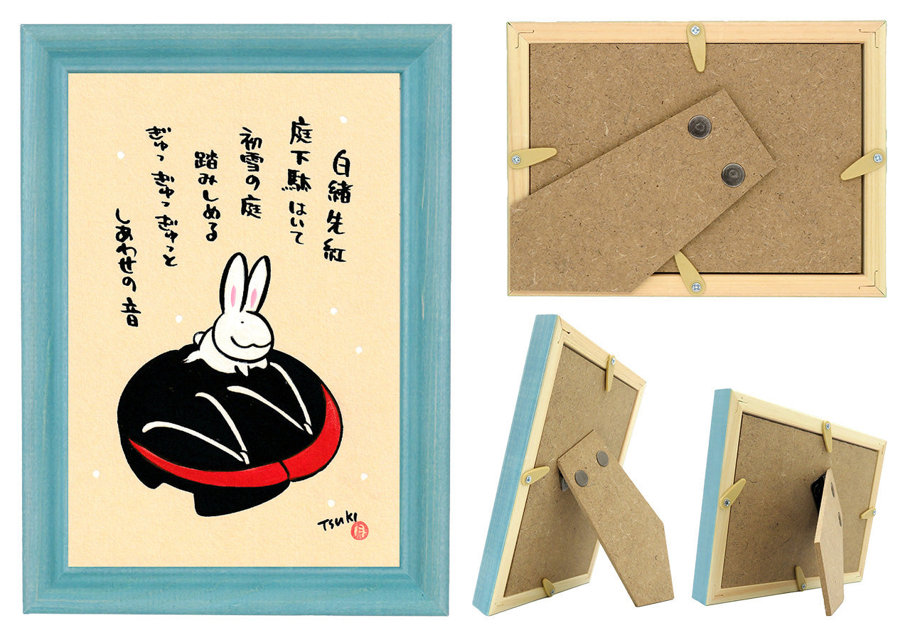 西村月 額絵:M size * 白緒先紅【冬】