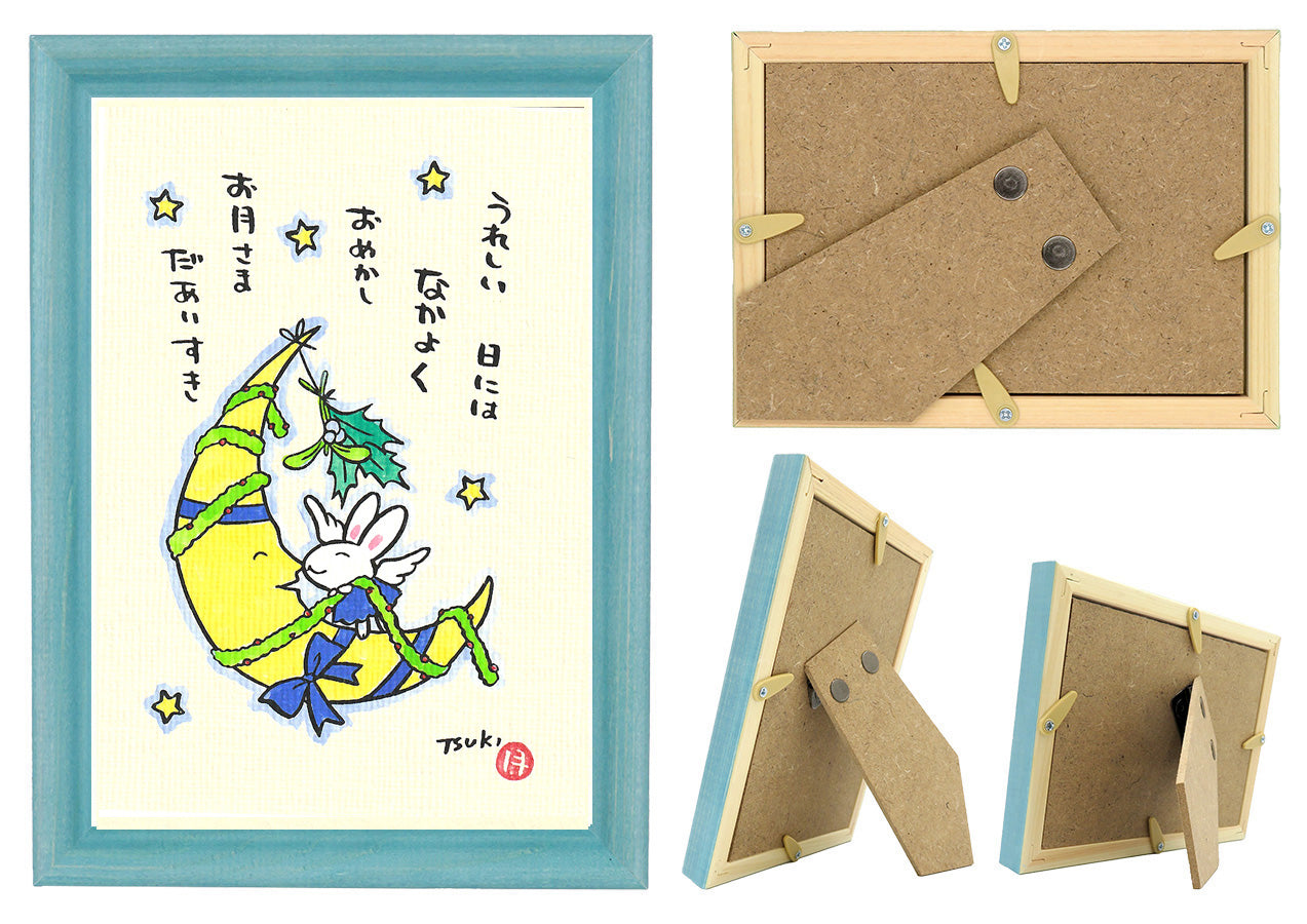 西村月 額絵:S size額色レッド完売 *うれしい 日には【クリスマス】