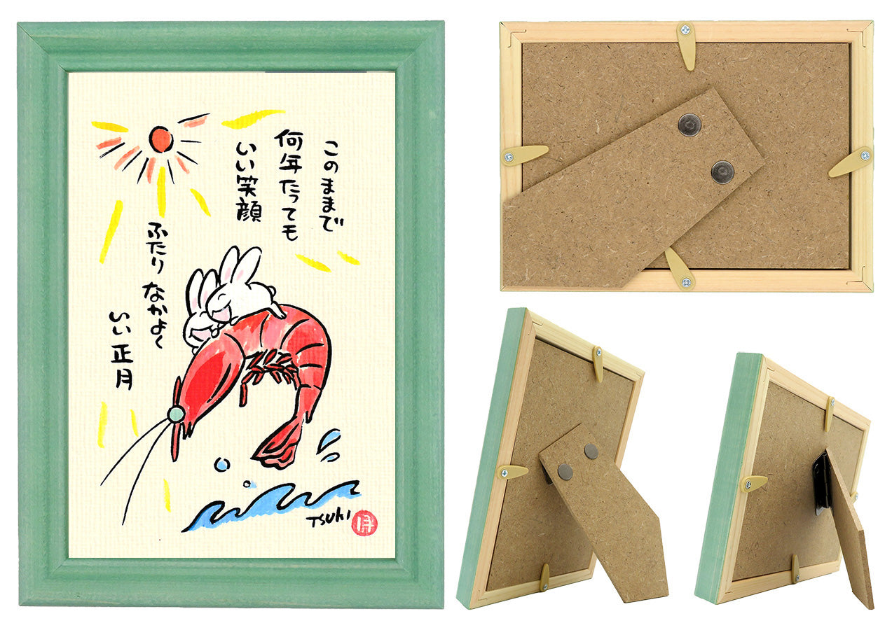 西村月 額絵:S size額色レッド完売*このままで 何年たっても【冬】