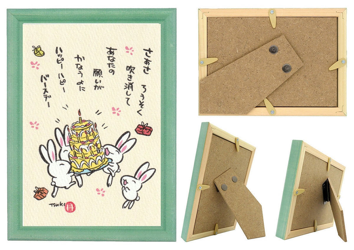 西村月 額絵:S size額色レッド完売*さあさ ろうそく【誕生日】