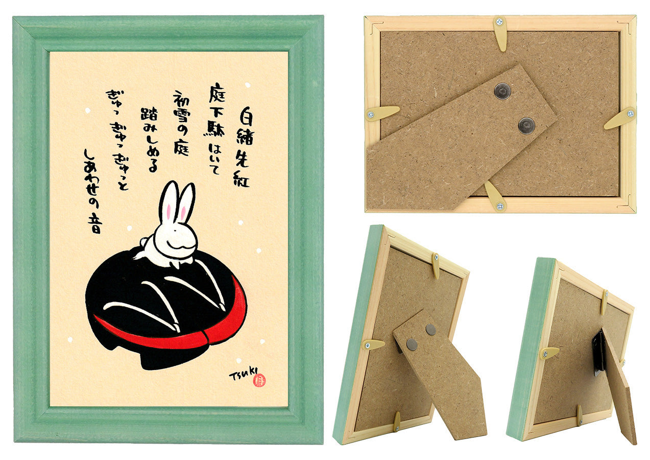 西村月 額絵:M size * 白緒先紅【冬】