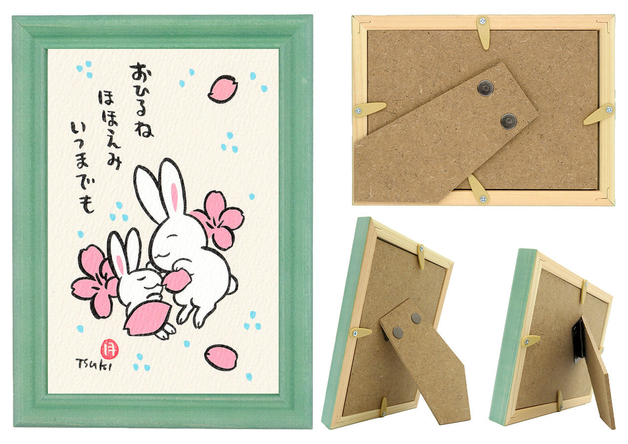 西村月 額絵:S size 額色レッド完売*おひるね ほほえみ【春】完売