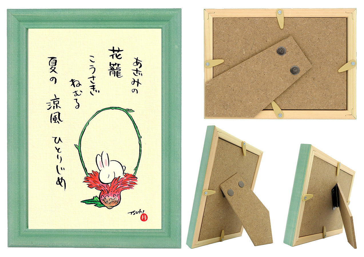 西村月 額絵:M size *あざみの 花籠【夏】