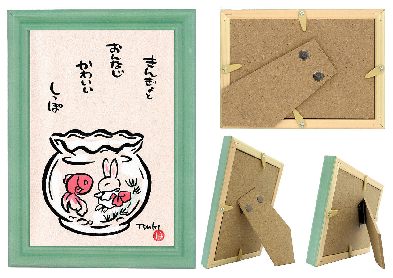 西村月 額絵:S size額色レッド完売*きんぎょと おんなじ【夏】