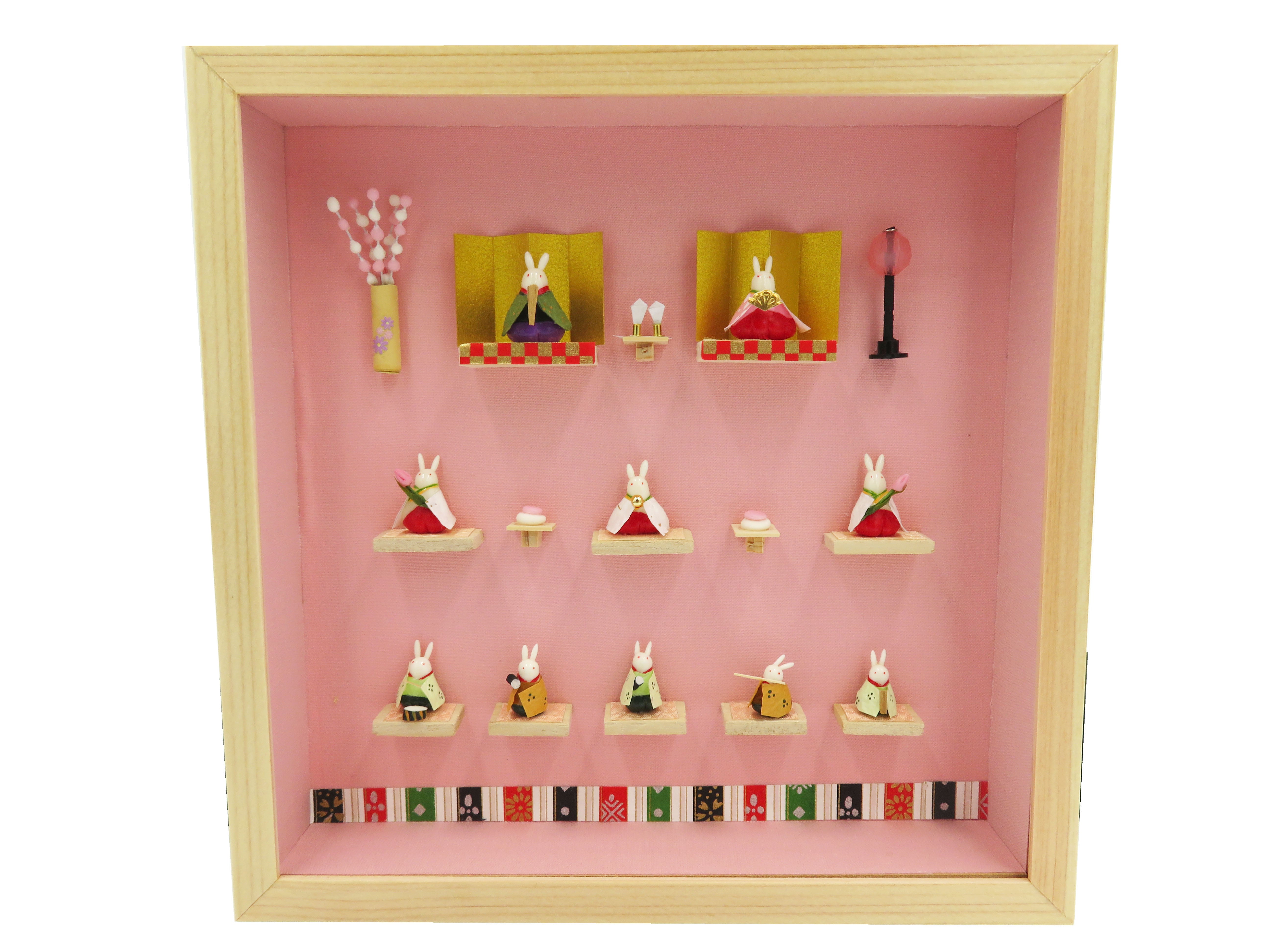 田島ひとみ 角 壁掛けうさぎ雛 ①