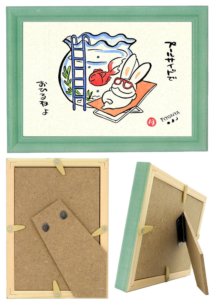 西村月 額絵:S size額色レッド完売*プールサイドで【夏】