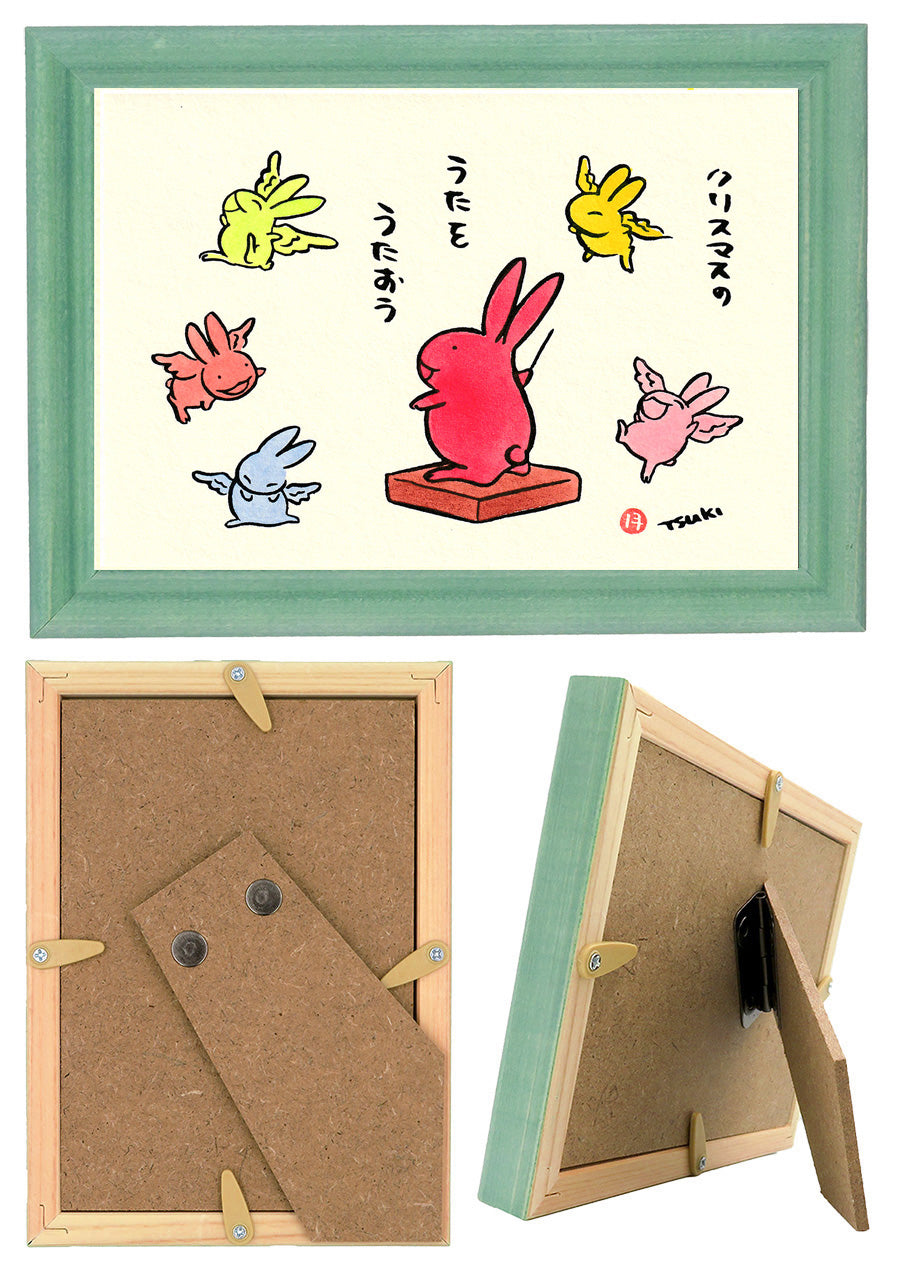 西村月 額絵:M size *クリスマスの うたを【クリスマス】