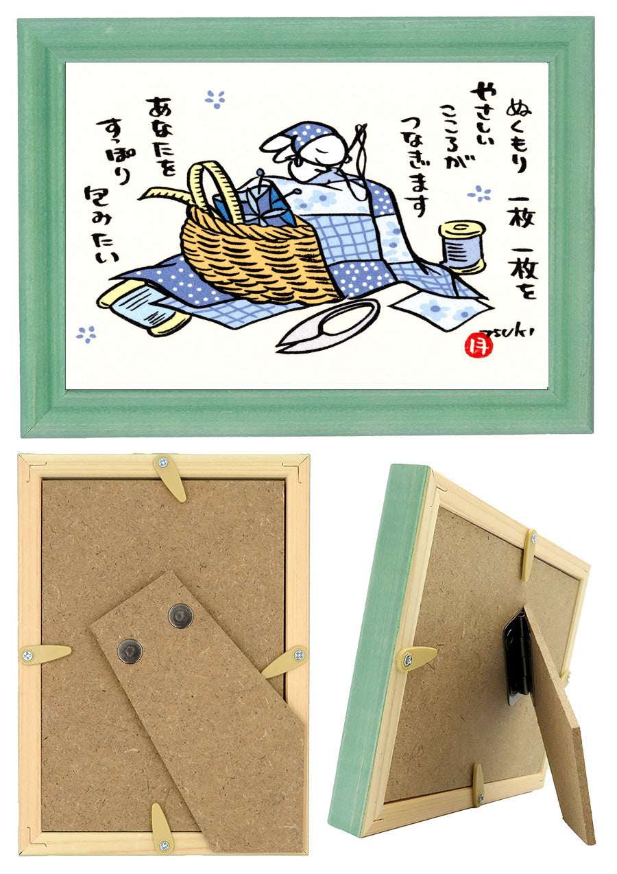 西村月 額絵:S size額色レッド完売* ぬくもり 一枚 一枚を【★】