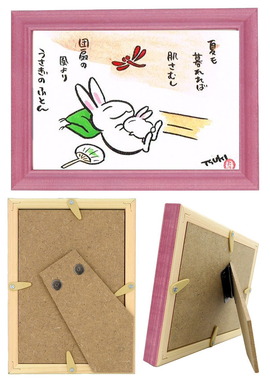 西村月 額絵:S size額色レッド完売*夏も 暮れれば 肌さむし【夏】