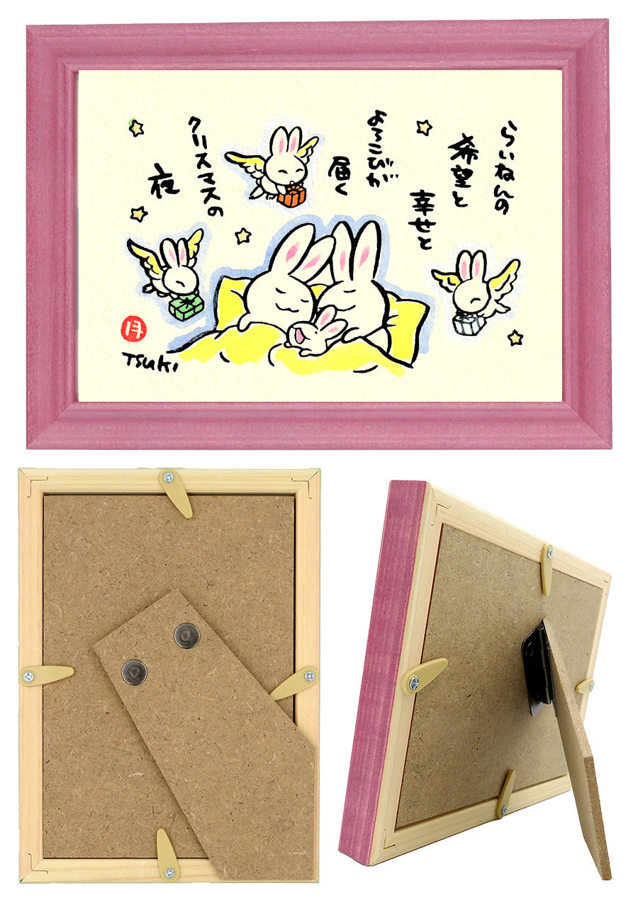 西村月 額絵:S size額色レッド完売*らいねんの 希望と【クリスマス】