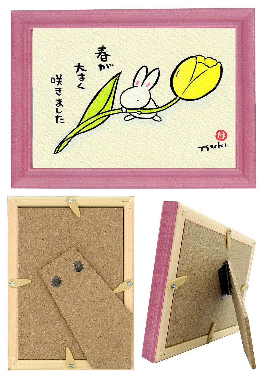 西村月 額絵:S size額色レッド完売* 春が 大きく【春】