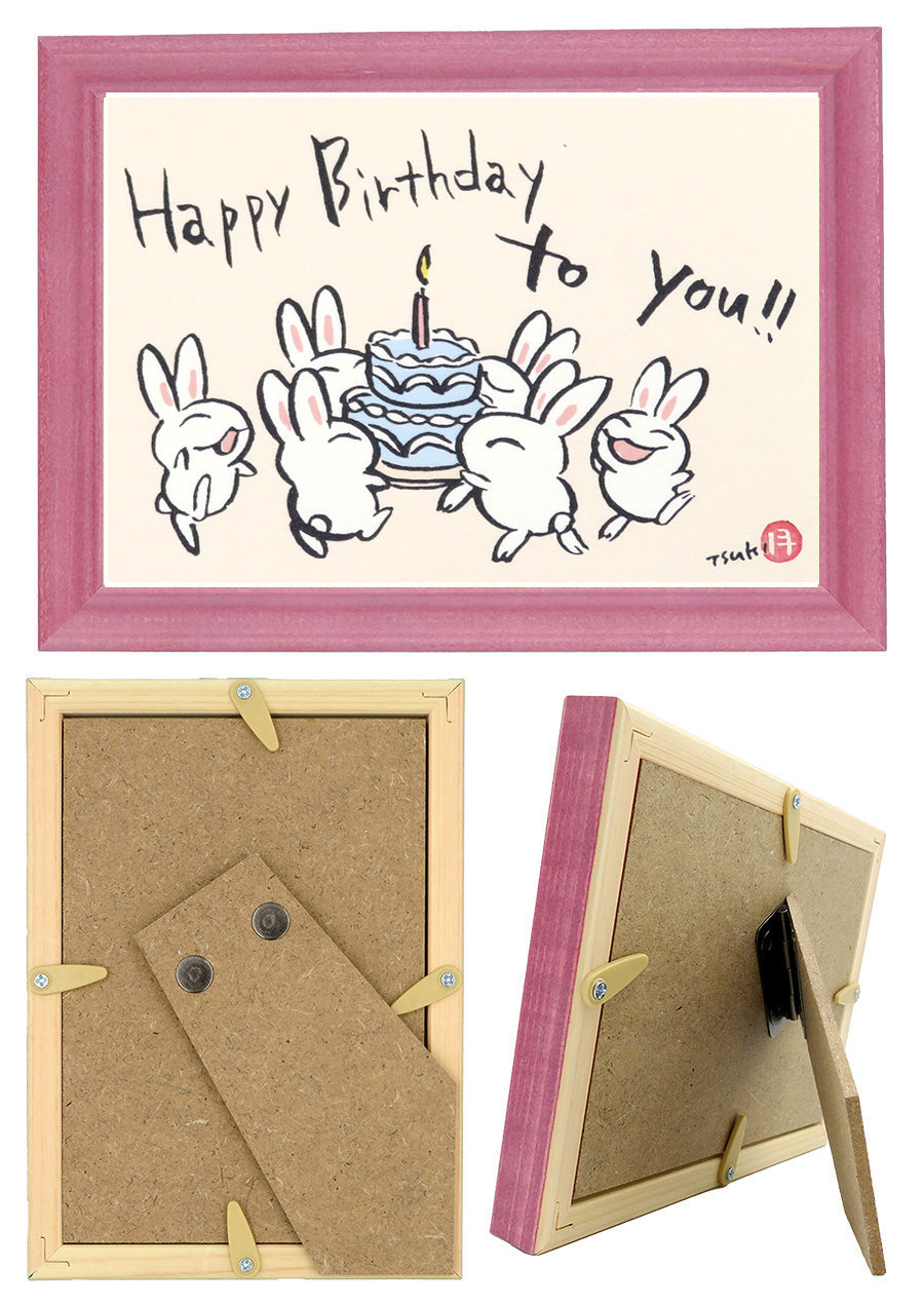 西村月 額絵:S size額色レッド完売 * Happy Birthday【誕生日】