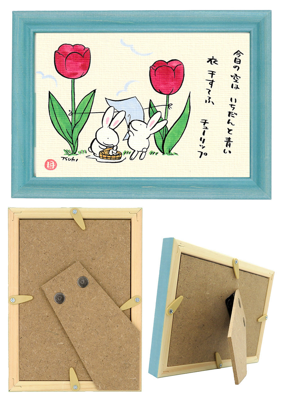 西村月 額絵:S size額色レッド完売* 今日の空は いちだんと青い【春】