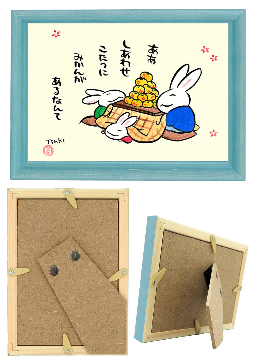 西村月 額絵:S size額色レッド完売* ああ しあわせ【冬】