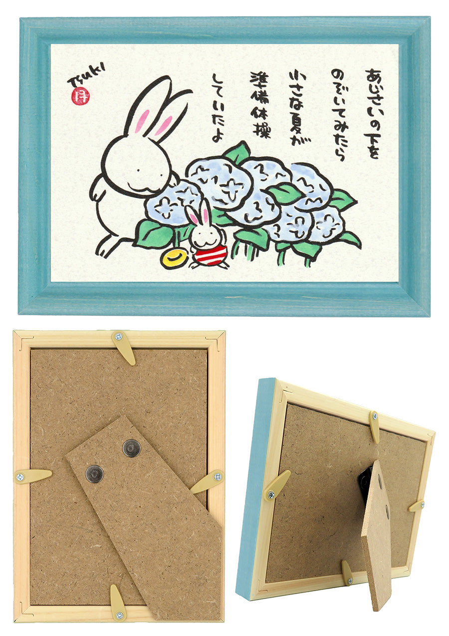 西村月 額絵:S size額色レッド完売*あじさいの下を【夏】