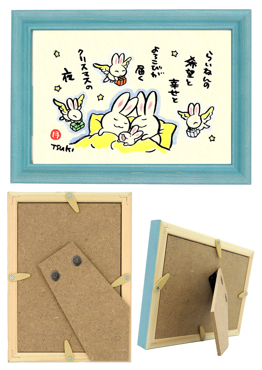 西村月 額絵:S size額色レッド完売*らいねんの 希望と【クリスマス】