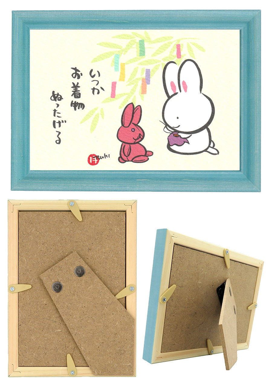 西村月 額絵:S size額色レッド完売*いつか お着物 ぬったげる【夏】