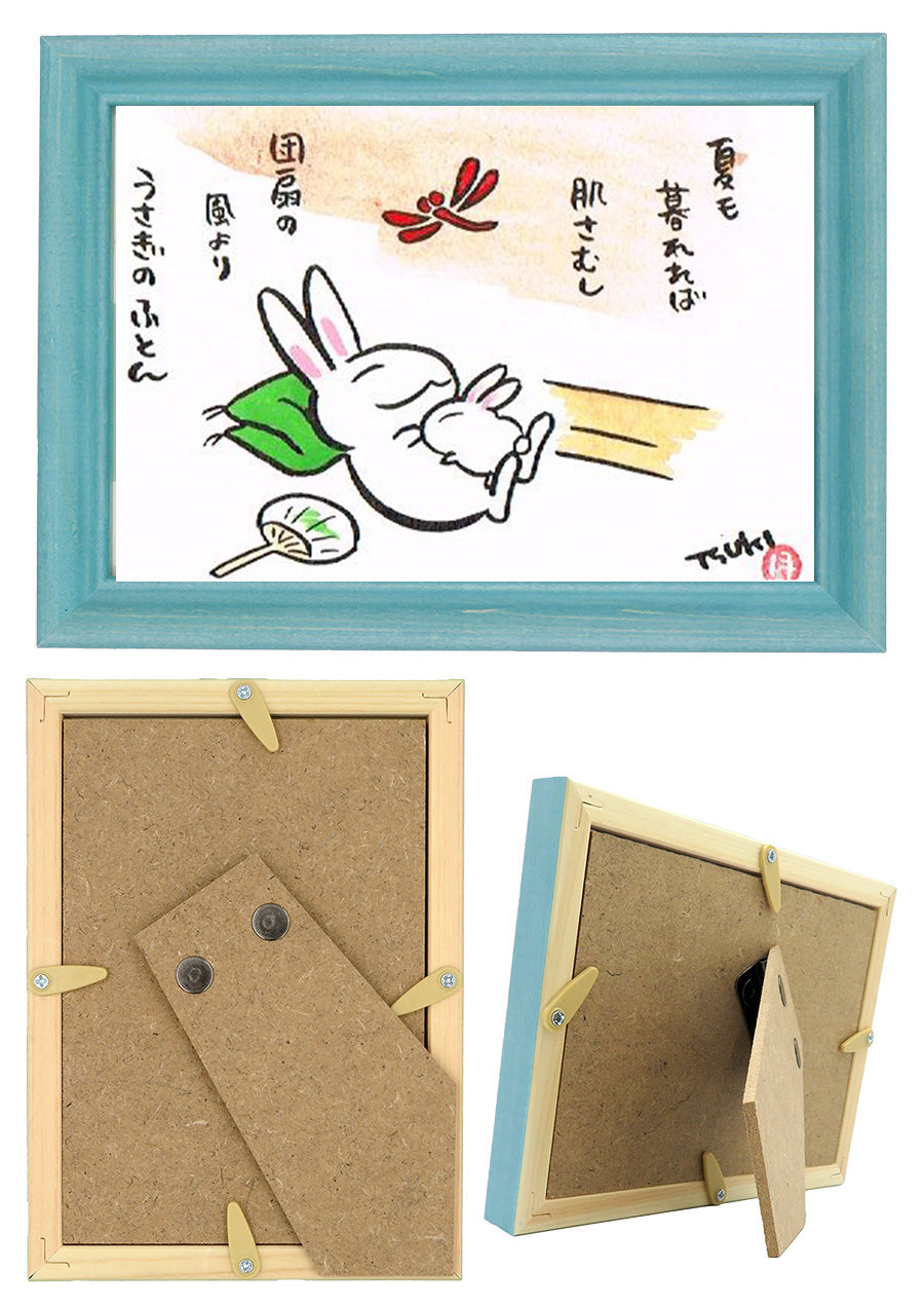 西村月 額絵:S size額色レッド完売*夏も 暮れれば 肌さむし【夏】