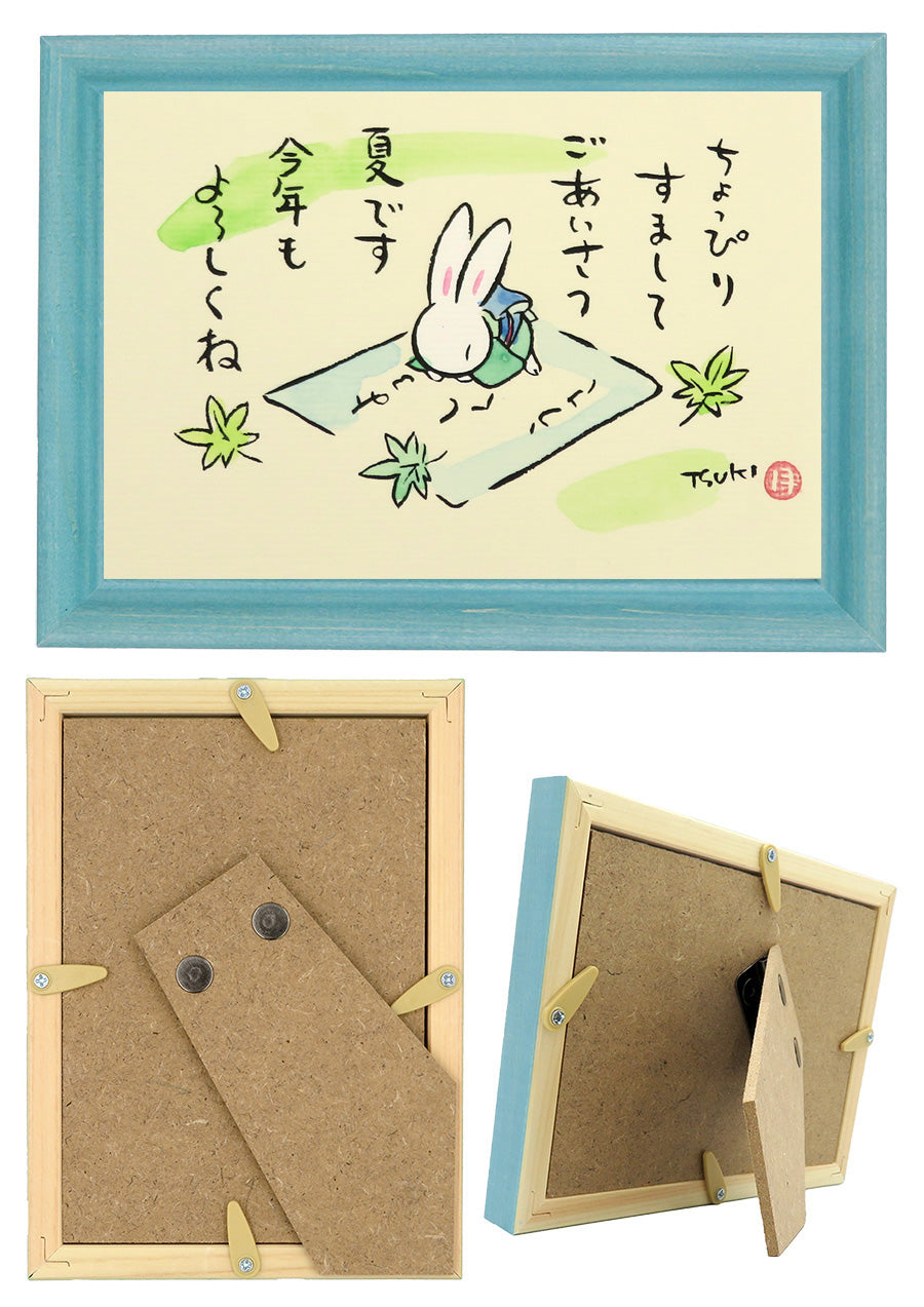 西村月 額絵:S size額色レッド完売*ちょっぴり すまして【夏】