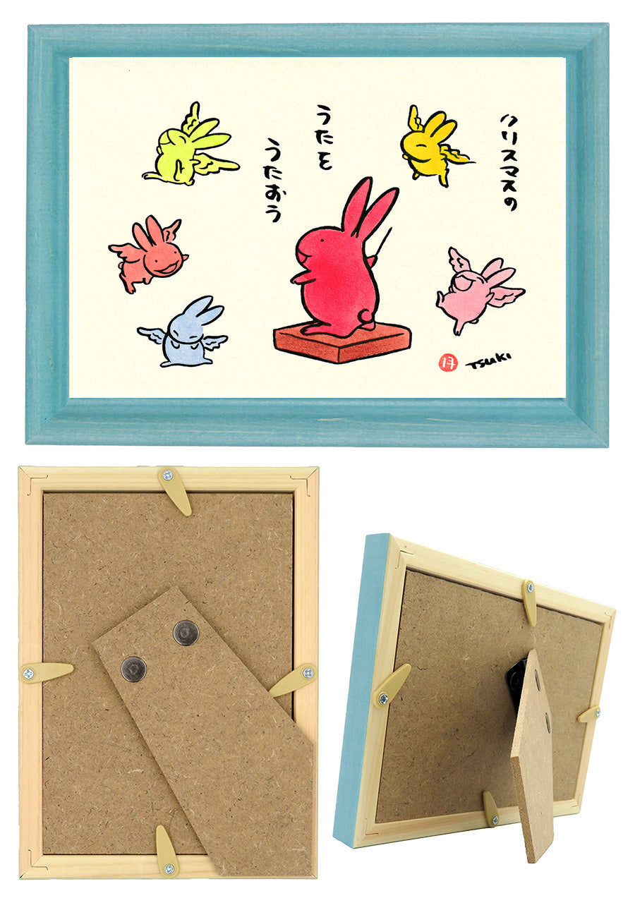 西村月 額絵:M size *クリスマスの うたを【クリスマス】