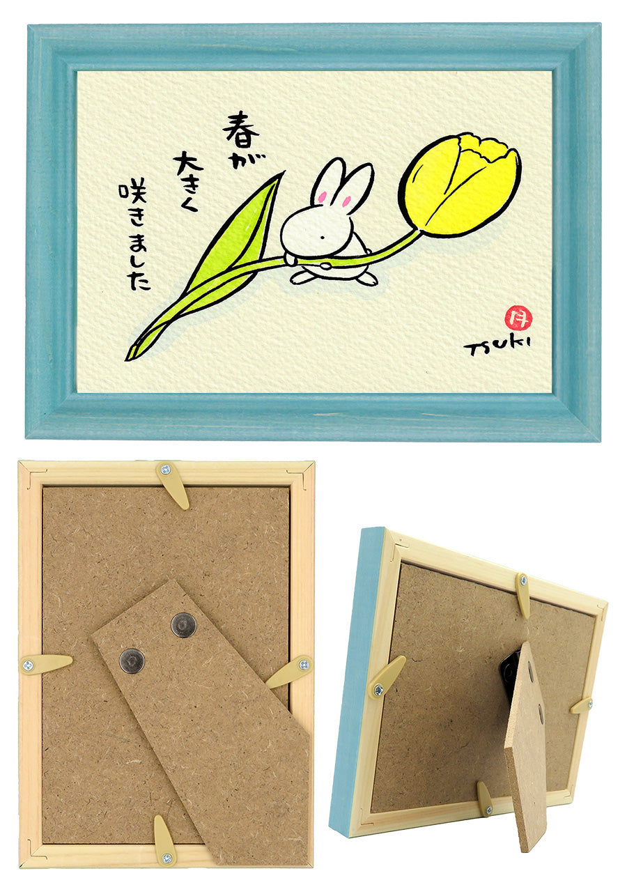 西村月 額絵:S size額色レッド完売* 春が 大きく【春】