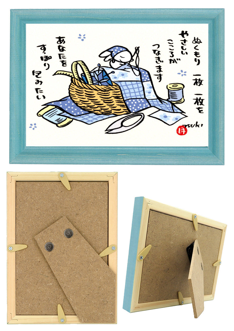 西村月 額絵:S size額色レッド完売* ぬくもり 一枚 一枚を【★】