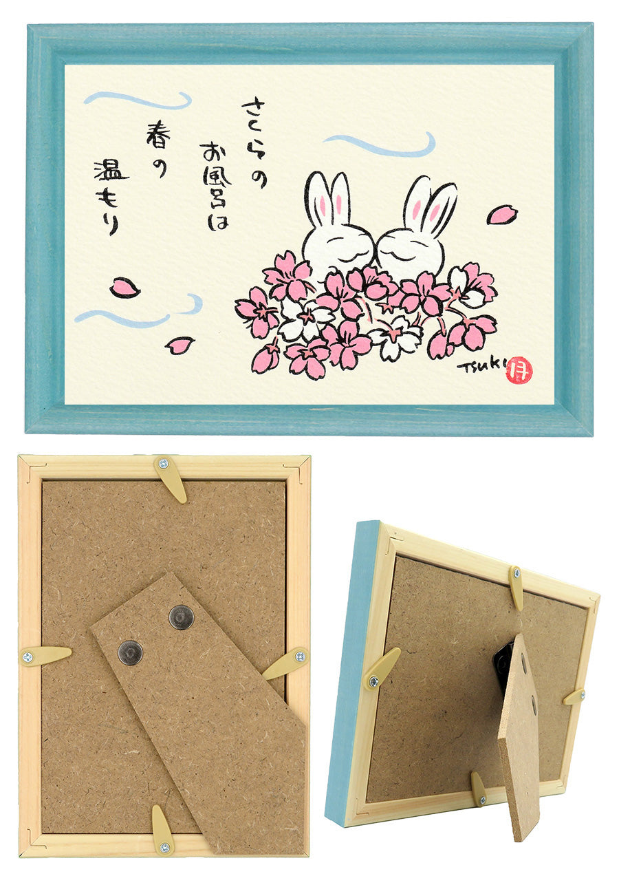 西村月 額絵:S size 額色レッド完売*さくらの お風呂は【春】