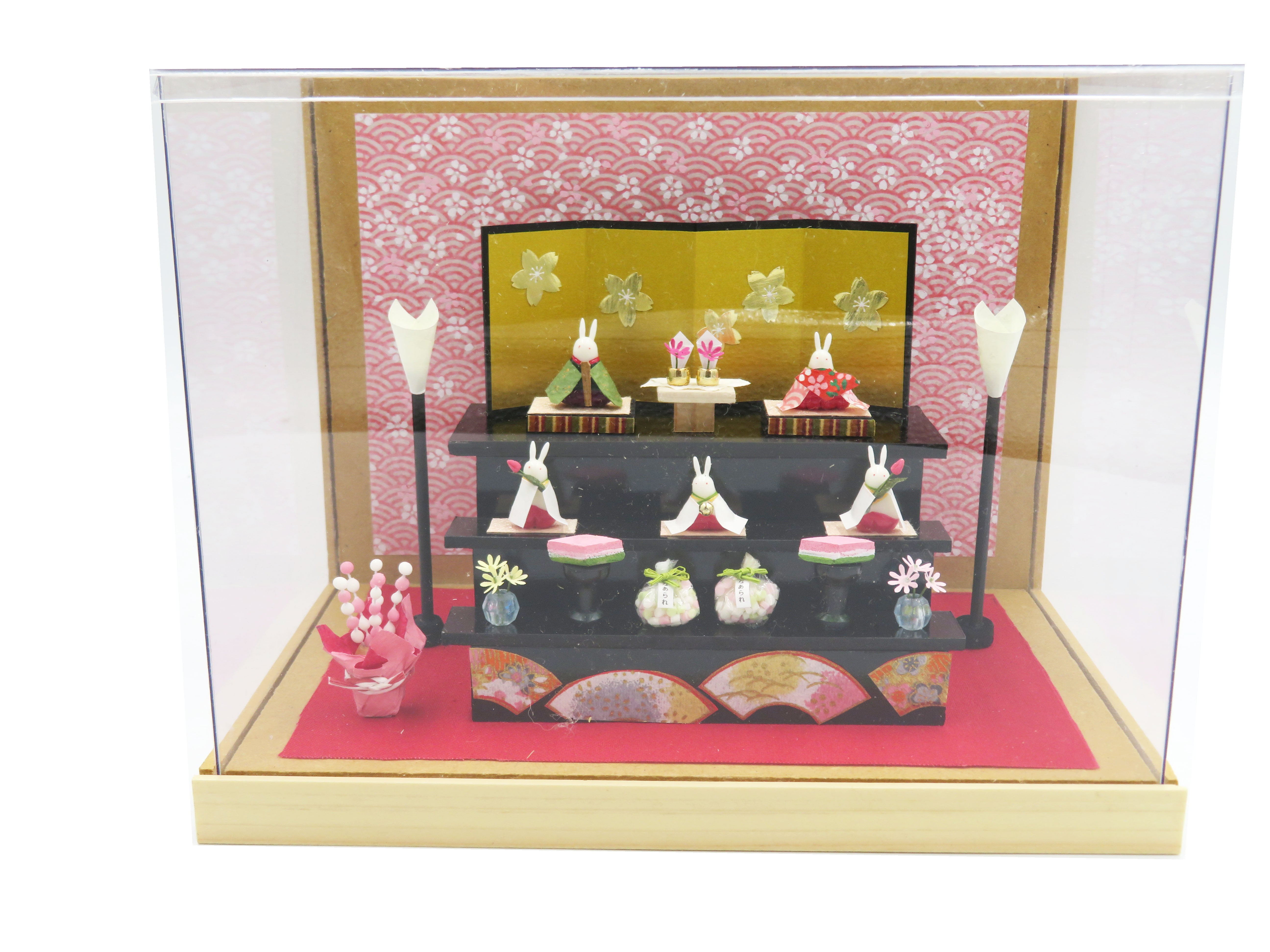 田島ひとみ ミニチュア三段うさぎ雛(A)