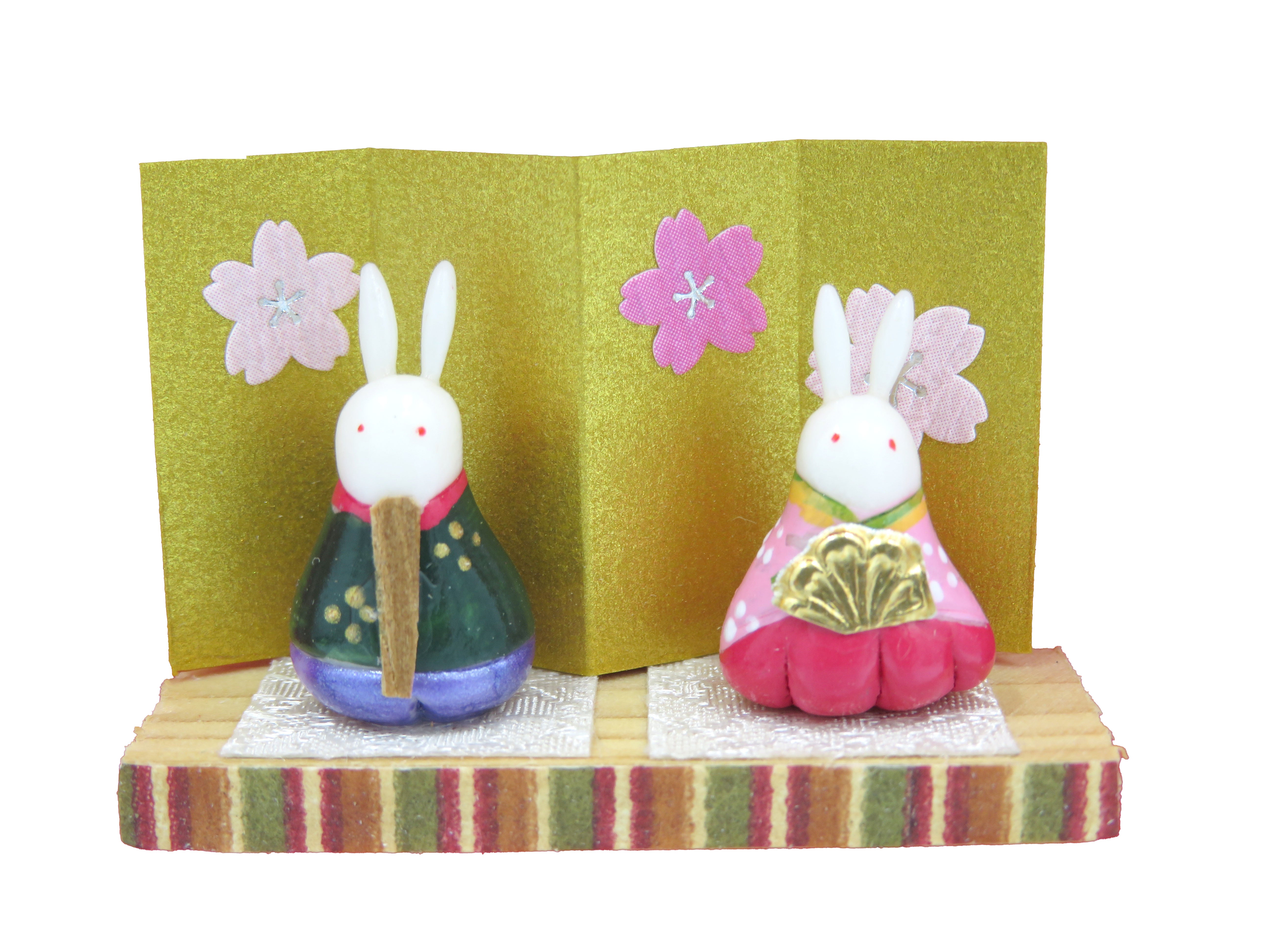 田島ひとみ 13cm角 壁掛けうさぎ雛(B)