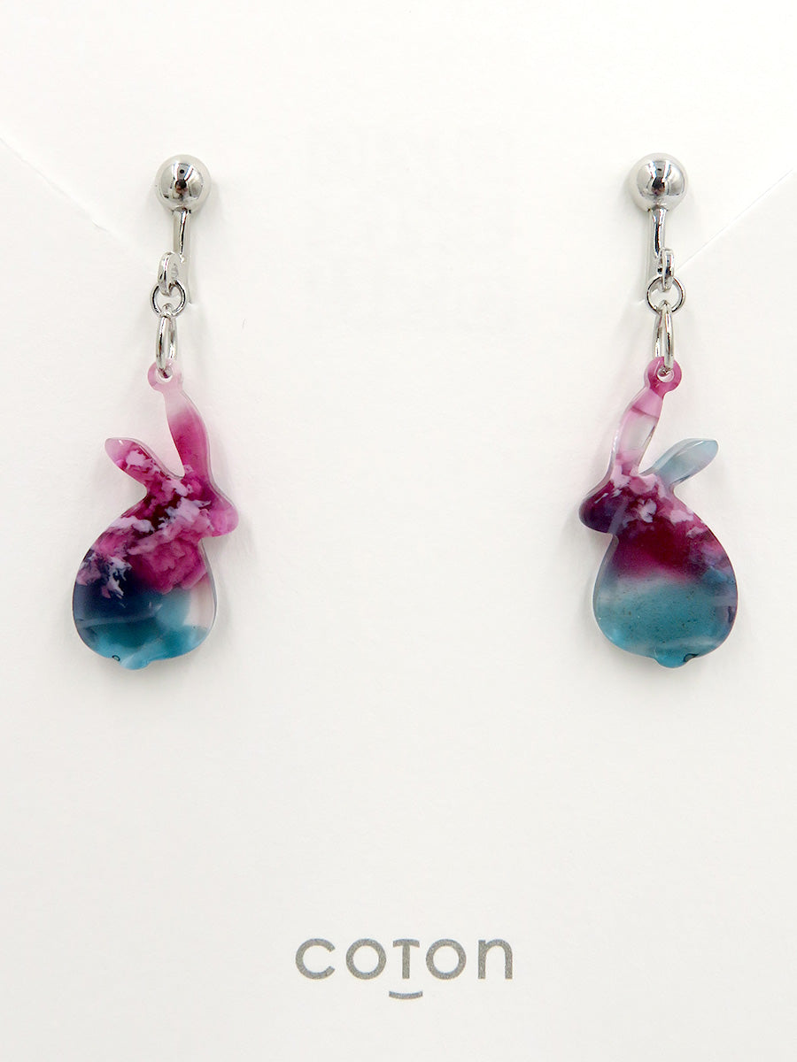 --高山うさぎ舎オリジナル--うさぎイヤリング(Q)