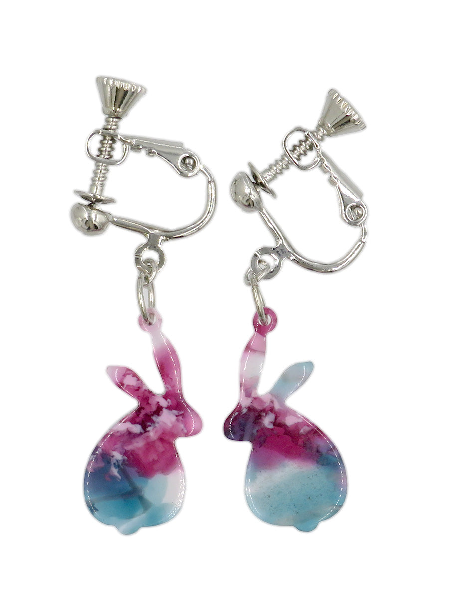 --高山うさぎ舎オリジナル--うさぎイヤリング(Q)