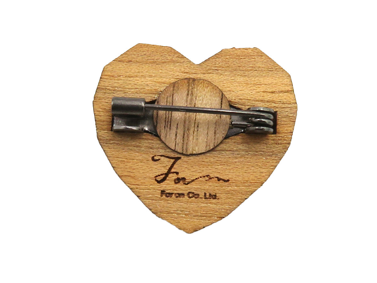 -木tch- ブローチ:heart(ハート)
