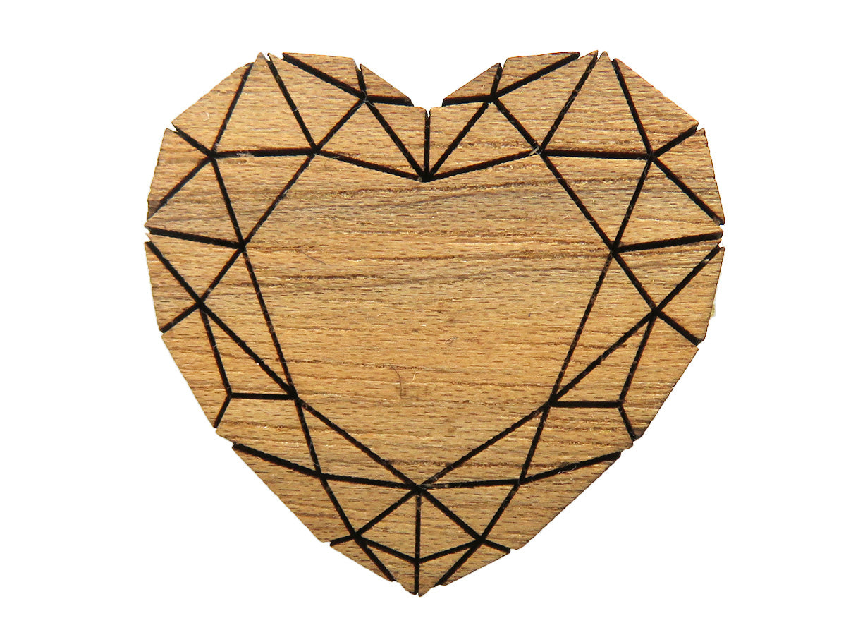 -木tch- ブローチ:heart(ハート)