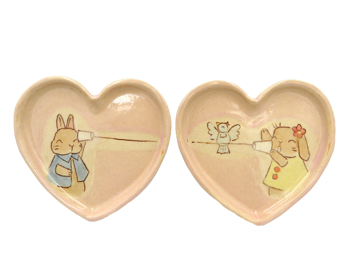 うさぎ'N本舗 NAO ペアハート小皿 15-1・2