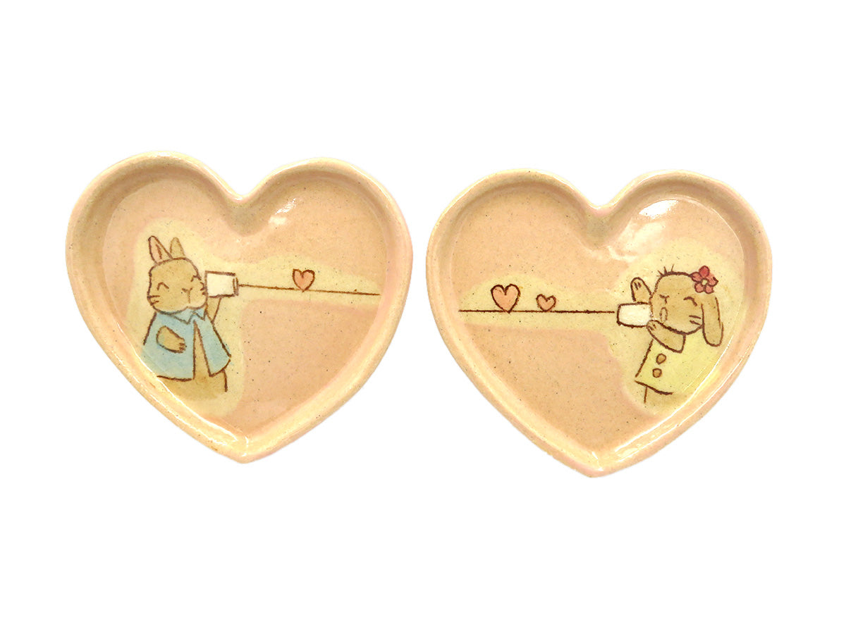 うさぎ'N本舗 NAO ペアハート小皿 21-1・2