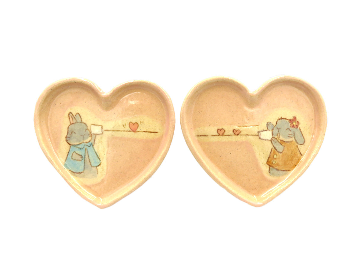 うさぎ'N本舗 NAO ペアハート小皿 22-1・2