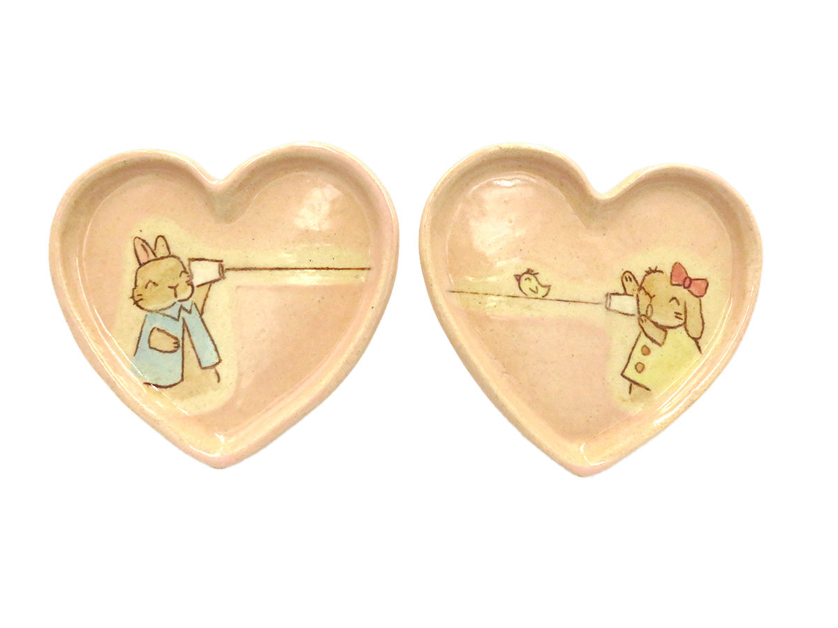 うさぎ'N本舗 NAO ペアハート小皿 23-1・2