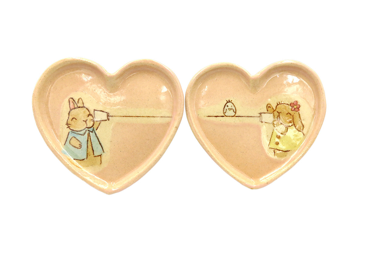 うさぎ'N本舗 NAO ペアハート小皿 24-1・2