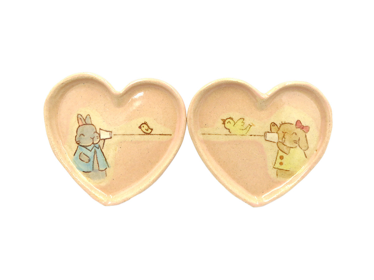 うさぎ'N本舗 NAO ペアハート小皿 25-1・2