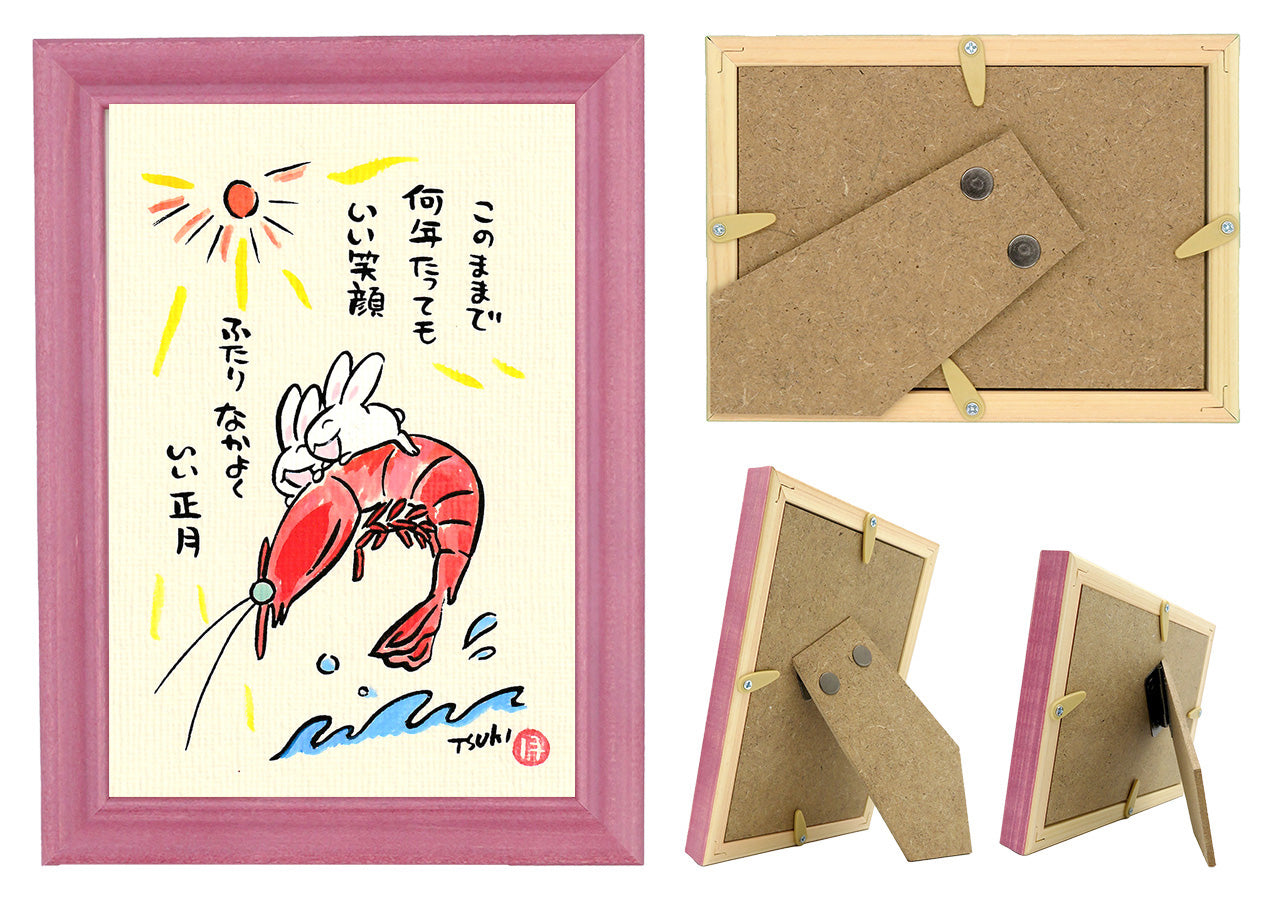 西村月 額絵:S size額色レッド完売*このままで 何年たっても【冬】