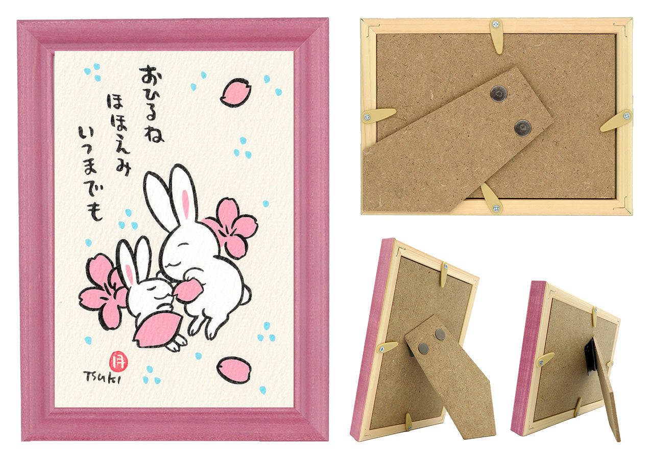 西村月 額絵:S size 額色レッド完売*おひるね ほほえみ【春】完売