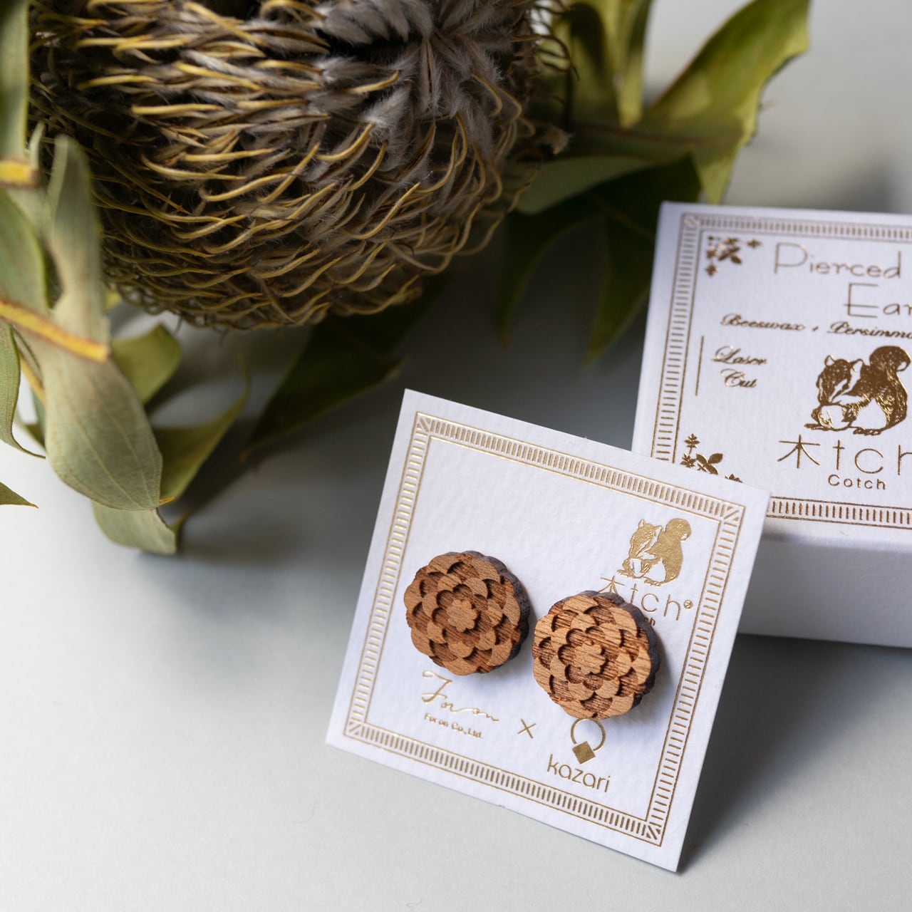 -木tch-ピアス Little:tanpopo(タンポポ)