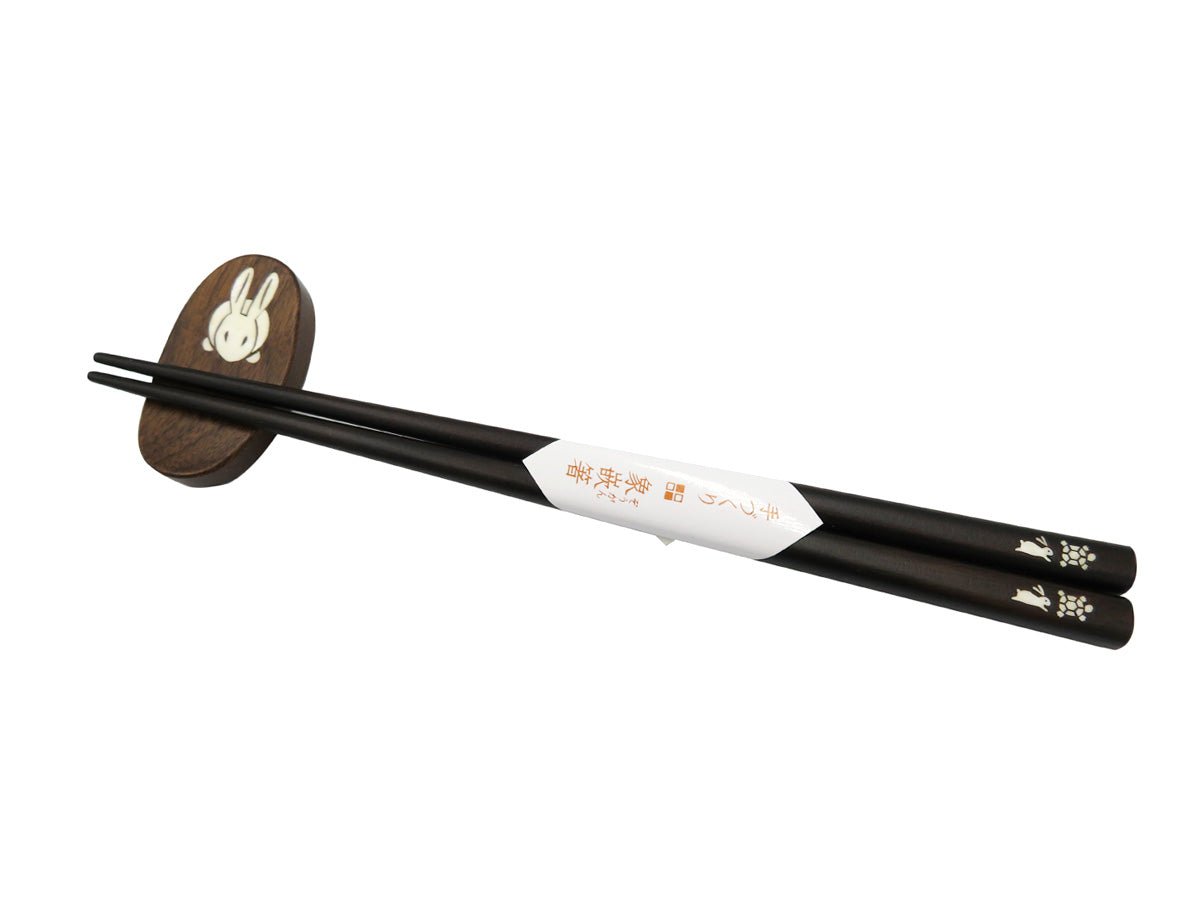 夢工房 箸置き うさぎ(ウォールナット)