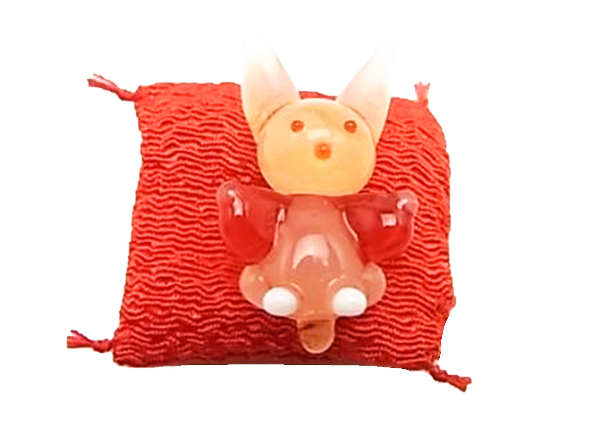 まめうさぎガラスマスコット うさぼぉ